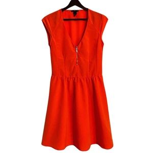 SOLD Twirly A-line Midi Dress - Short Cap Sleeve V-Neck - US 8 - EU 38